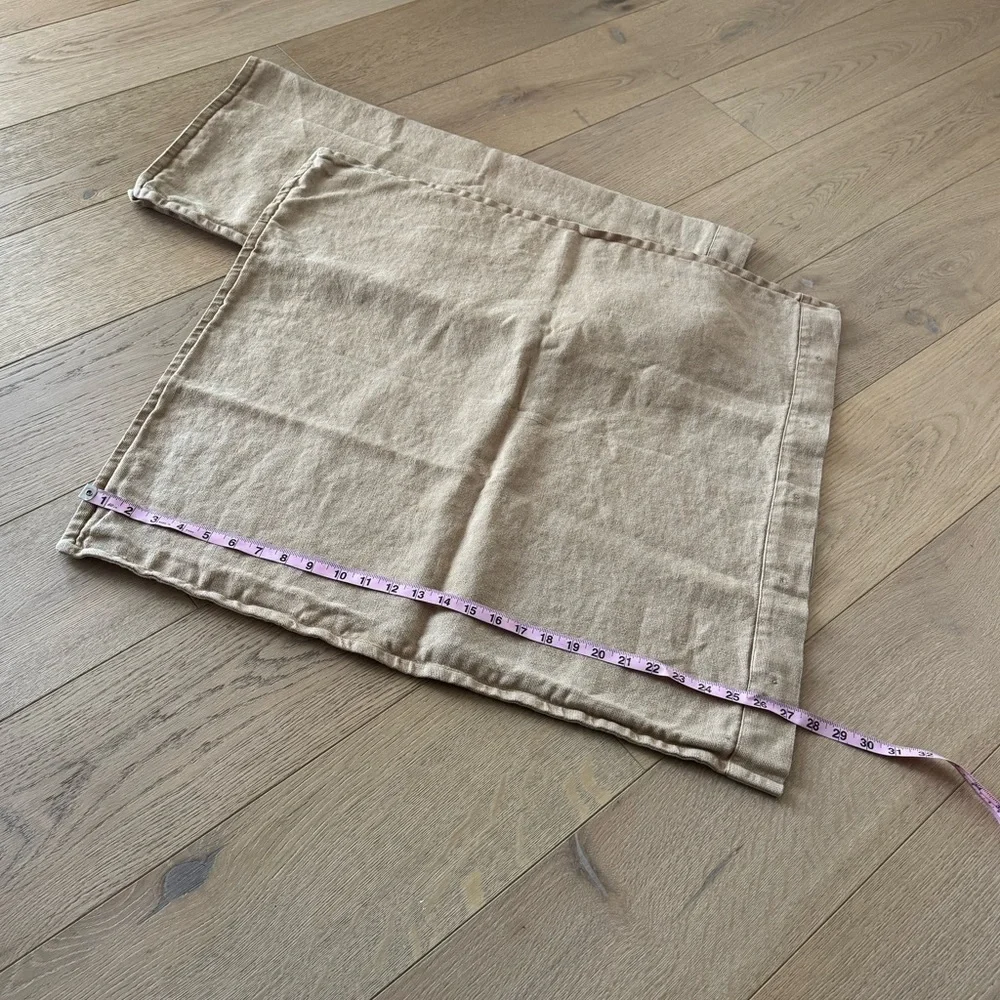 Matteo Los Angeles European Linen Pillow Shams Beige/light brown (Set- 2 Shams)